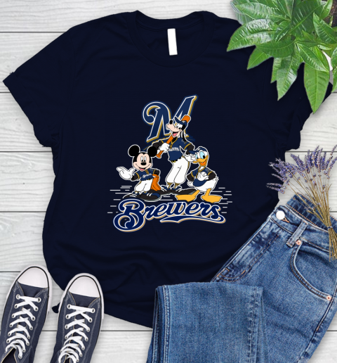 MLB Milwaukee Brewers Mickey Mouse Donald Duck Goofy Baseball Shirt ...