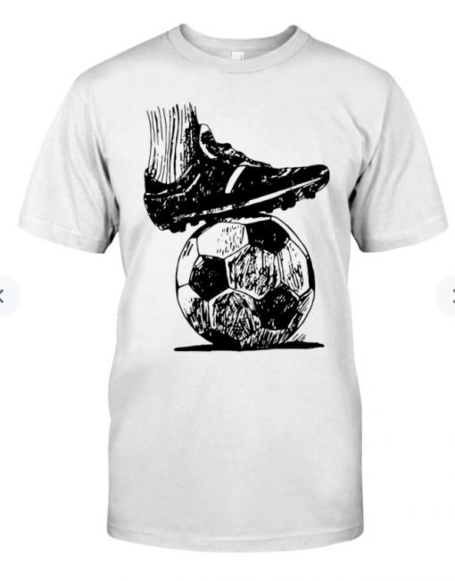 Player Soccer Football Version Black White Shirt