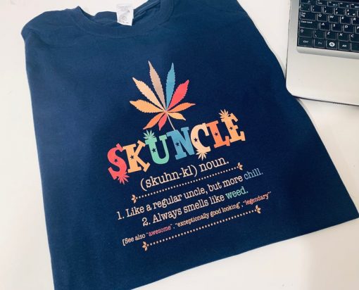 Skuncle definition like a regular uncle but more chill-smells like weed vintage 420 tshirt cannabis t shirt for uncle tshirt uncle gift