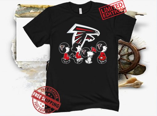 Snoopy and Friends Cheer For The Atlanta Falcons Tee Shirt