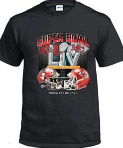 Super Bowl Shirt Tampa Bay Buccaneers vs Kansas City Chiefs LV 55, Super Bowl Shirt