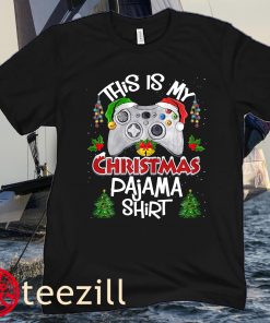This is My Christmas Pajama Santa Hat Gamer Video Game Games Classic T-Shirt