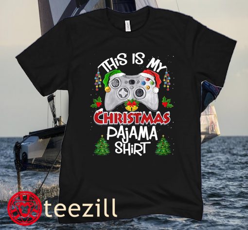 This is My Christmas Pajama Santa Hat Gamer Video Game Games Classic T-Shirt