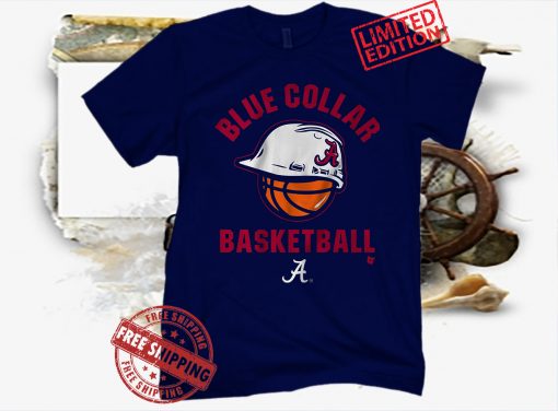Blue Collar Alabama Basketball Tee Shirt