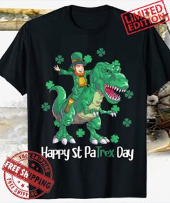 Happy St Patrex Day Leprechaun Kids Shirt