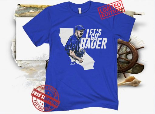 Let's Go Bauer Blue Shirt L.A. - MLBPA Licensed
