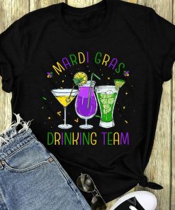 Mardi Gras Drinking Team Funny Drunk Carnival Parade Party Costume Mardi Gras T-shirt
