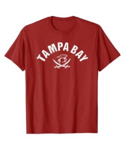 Red Tampa Bay Old School Pirate TB Cool Tampa Bay TShirt
