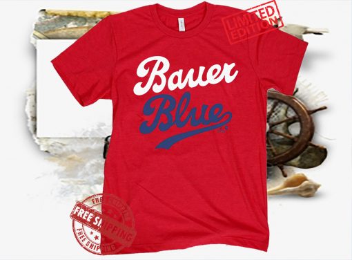 Trevor Bauer T-Shirt Bauer Blue - MLBPA Licensed