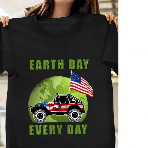 2021 Earth day every day american flag shirt