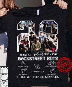 28 Years Of - 1993 - 2021 Thank You For The Memories Back Street Boys Tee Shirt