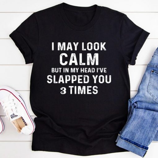 3 Times I May Look Calm But In My Head I’ve Slapped You T-Shirt