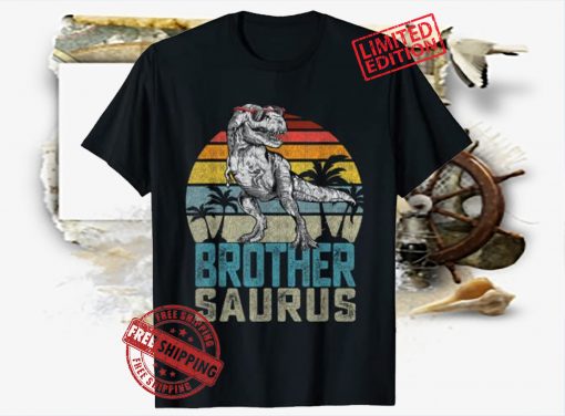 Brothersaurus T Rex Dinosaur Brother Saurus Family Matching 2021 Shirt