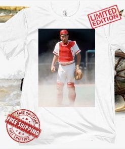 JOHNNY BENCH CATCHER PHOTO TEE POSTER
