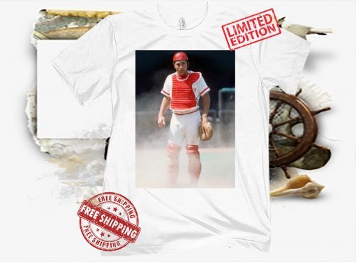 JOHNNY BENCH CATCHER PHOTO TEE POSTER
