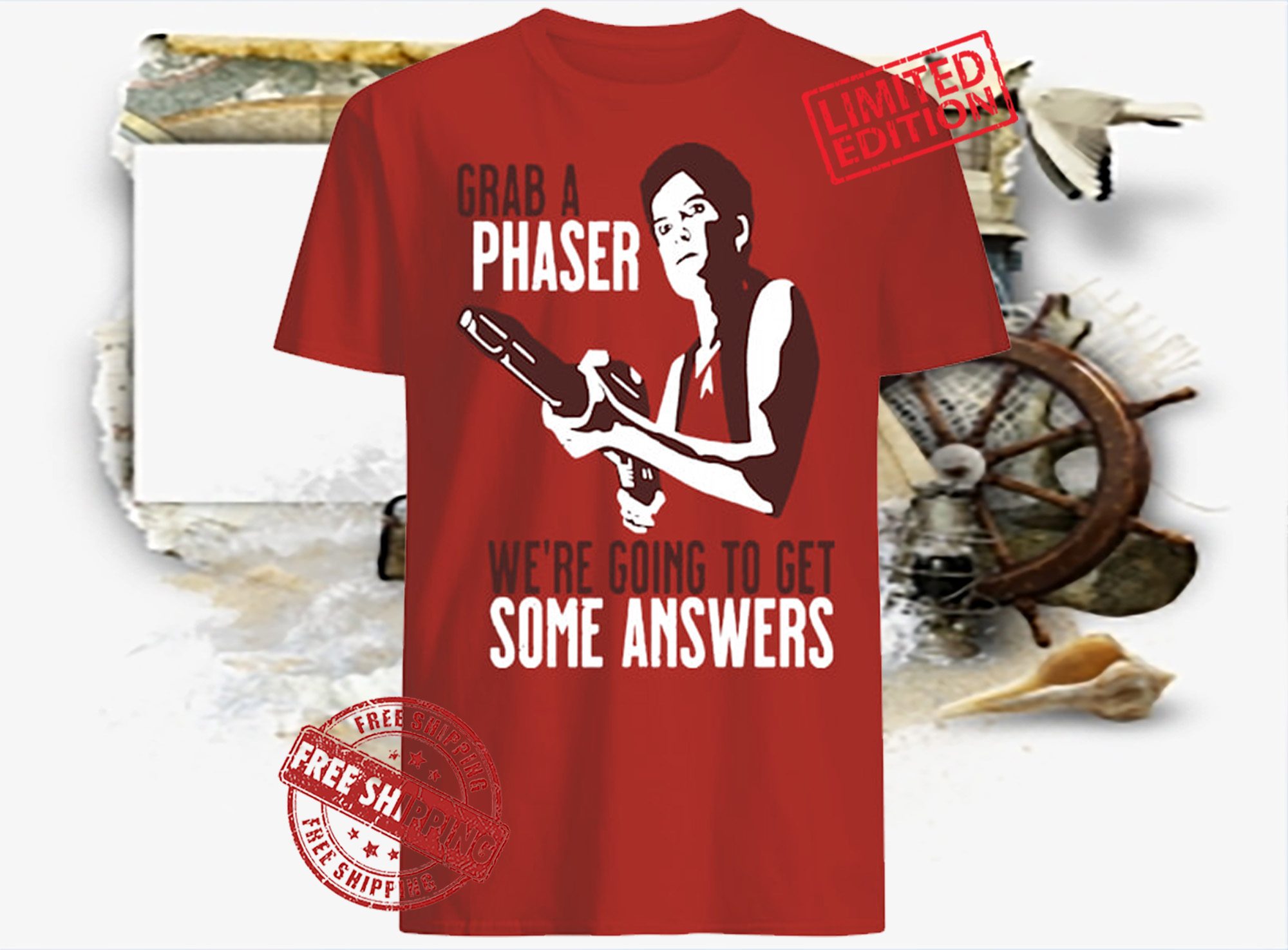Grab A Phaser We're Going Get Some Answers T-Shirt
