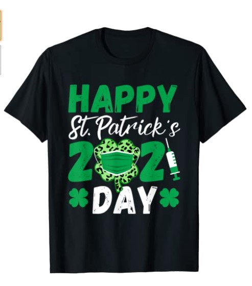 Happy St Patricks Day 2021 Women Men Irish Shamrock Gift Tee