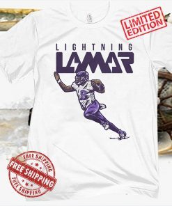 Lightning Lamar Jackson T-Shirt NFLPA