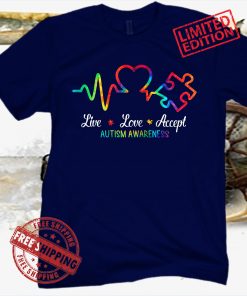 Live Love Accept Autism Awareness Tie Dye Autism Mom Boy Kid Gift Shirt