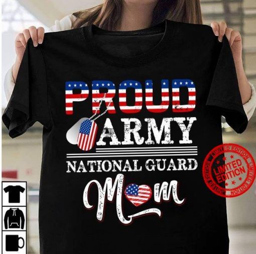 Proud Army National Guard Mom Shirt Mother's Day 2021 Tee, Army National Guard Mom Flag Shirt