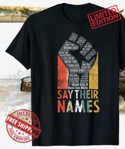 Say Their Names United States Black Shirt