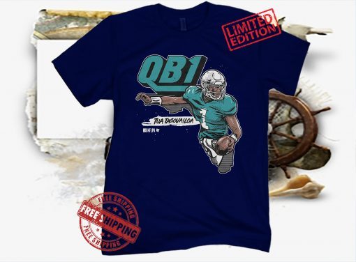 Tua Tagovailoa QB1 T-Shirt - NFLPA Licensed