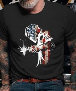 Welder Shirt, Welding Tshirt, Welder Gift, Gifts for Welders, Welder American Flag USA Patriotic Shirt