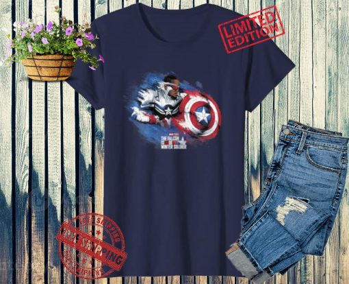 2021 Marvel Falcon Winter Soldier Sam Captain America Paint Swipe T-Shirts