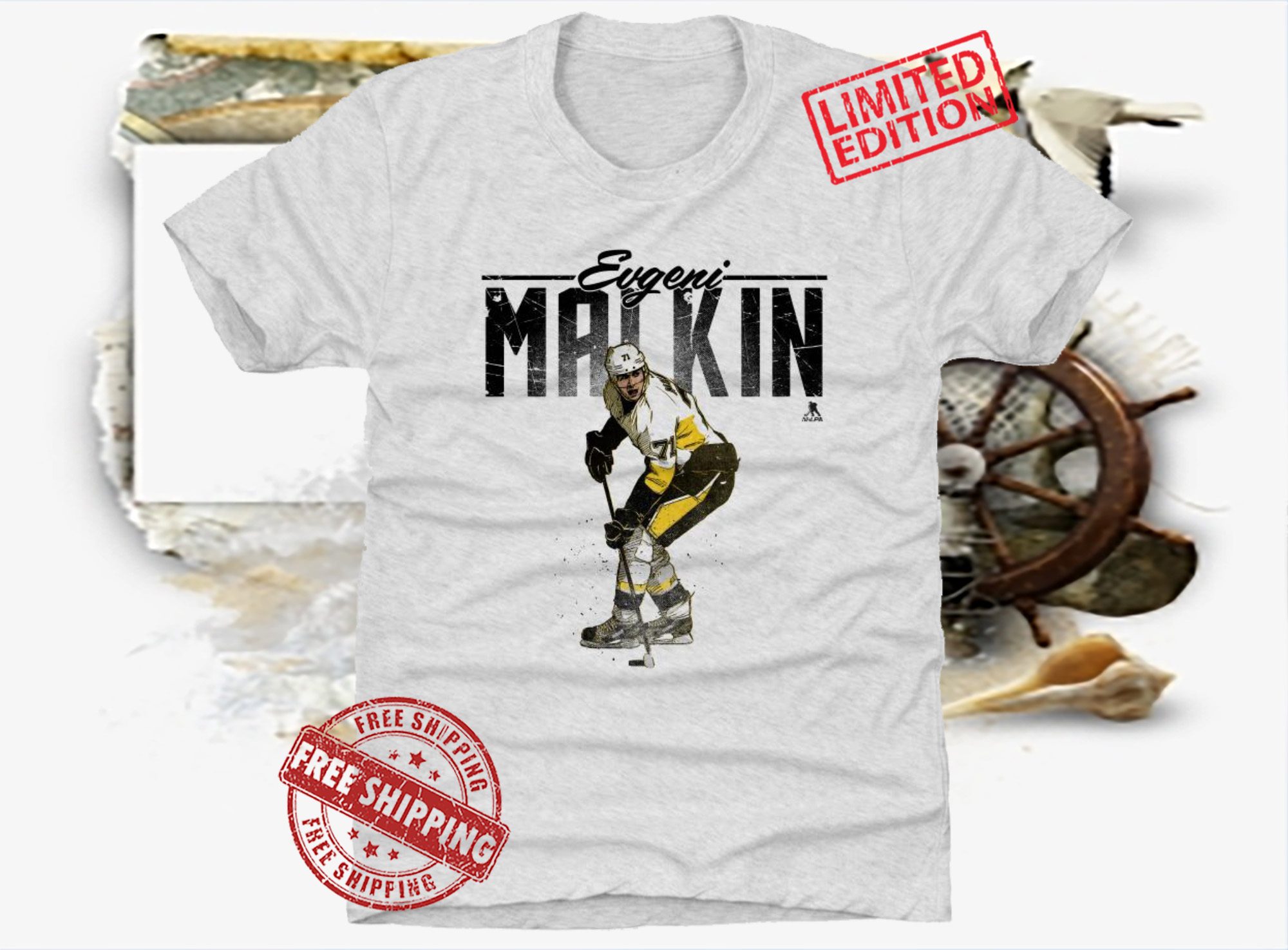 Evgeni Malkin Retro White Shirt