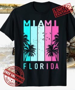 Retro Miami Florida Beach Souvenir Men Women Kids Shirt