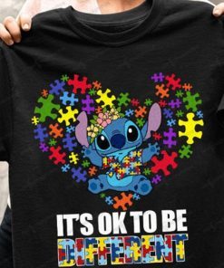 Stitch Autism Shirt, It's OK to Different Shirt Stitch Lilo Autism, Mother's Day 2021, Autism Awareness, Puzzle Ribbon, Tshirt