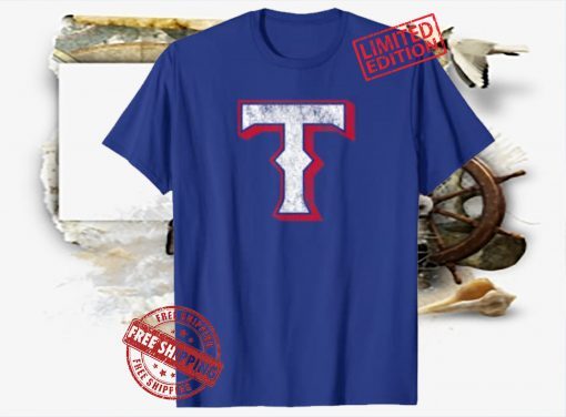 Vintage Texas Baseball T Distressed Game Day Ranger Blue Hoodies T-Shirt