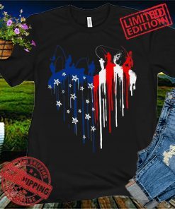 American Flag Heart Shirt, 4th Of July Shirt, Fishing Dad Shirt, Independence Day Shirt, Memorial Day USA Flag Shirt