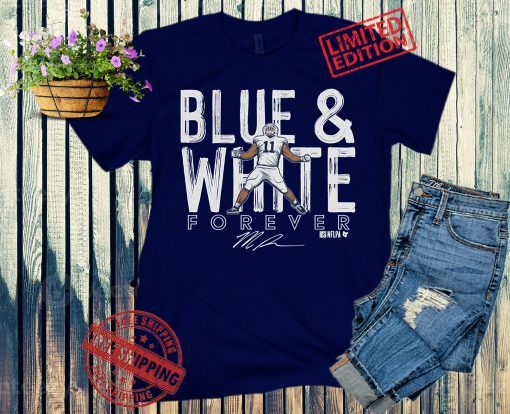 Micah Parsons Blue And White Forever Signature T-Shirts