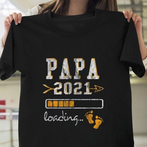 Papa 2021 Loading Shirt, Becoming Daddy Shirts, Pregnancy Announcement Men, Husband Gift, Baby Reveal TShirt