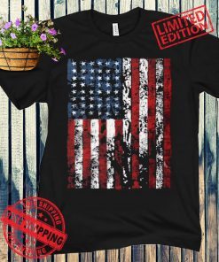 USA Distressed American Flag Unisex Tee Shirts Tops USA Women's Shirts USA Flag T-shirt 4th of July Shirts
