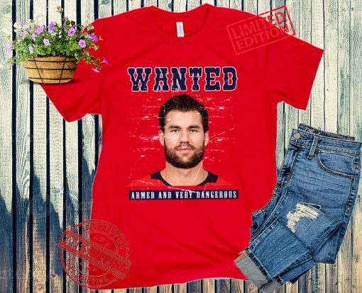 WANTED ARMED AND VERY DANGEROUS HOCKEY'S MOST TEE SHIRT