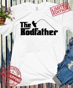The Rodfather T-Shirt, Fathers Day Gift, New Dad Fishing Gift T-Shirt