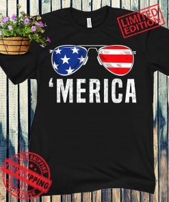 4th Of July Shirt, Independence Day Shirt, 4th Of July Gift, 4th Of July Merica American Flag Sunglasses Boys Girls Kids Tshirt
