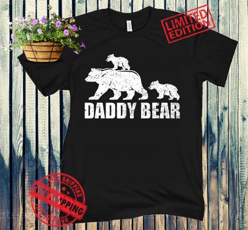 Daddy Bear 2 Cubs Shirt Daddy Bear Twin Dad 2 Kids Tee Shirt
