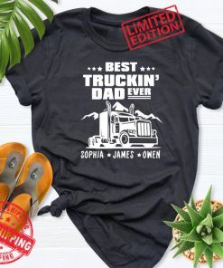 Văn bản nguồn Best Truckin Dad Ever Shirt, Father Day Shirt, Custom Dad Shirt, Dad Shirt, Custom Kid Name Shirt, Father Shirt, Cute Dad Shirt, Dad T shirt