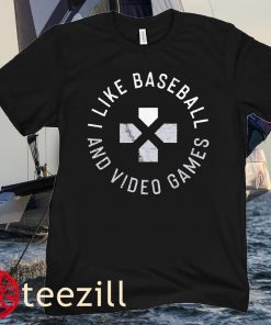 I Like Baseball And Video Games Premium Shirt