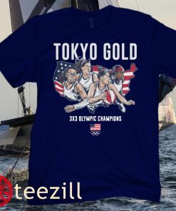 WOMEN'S TEAM USA 3X3 TOKYO GOLD CHAMPION TEE SHIRT