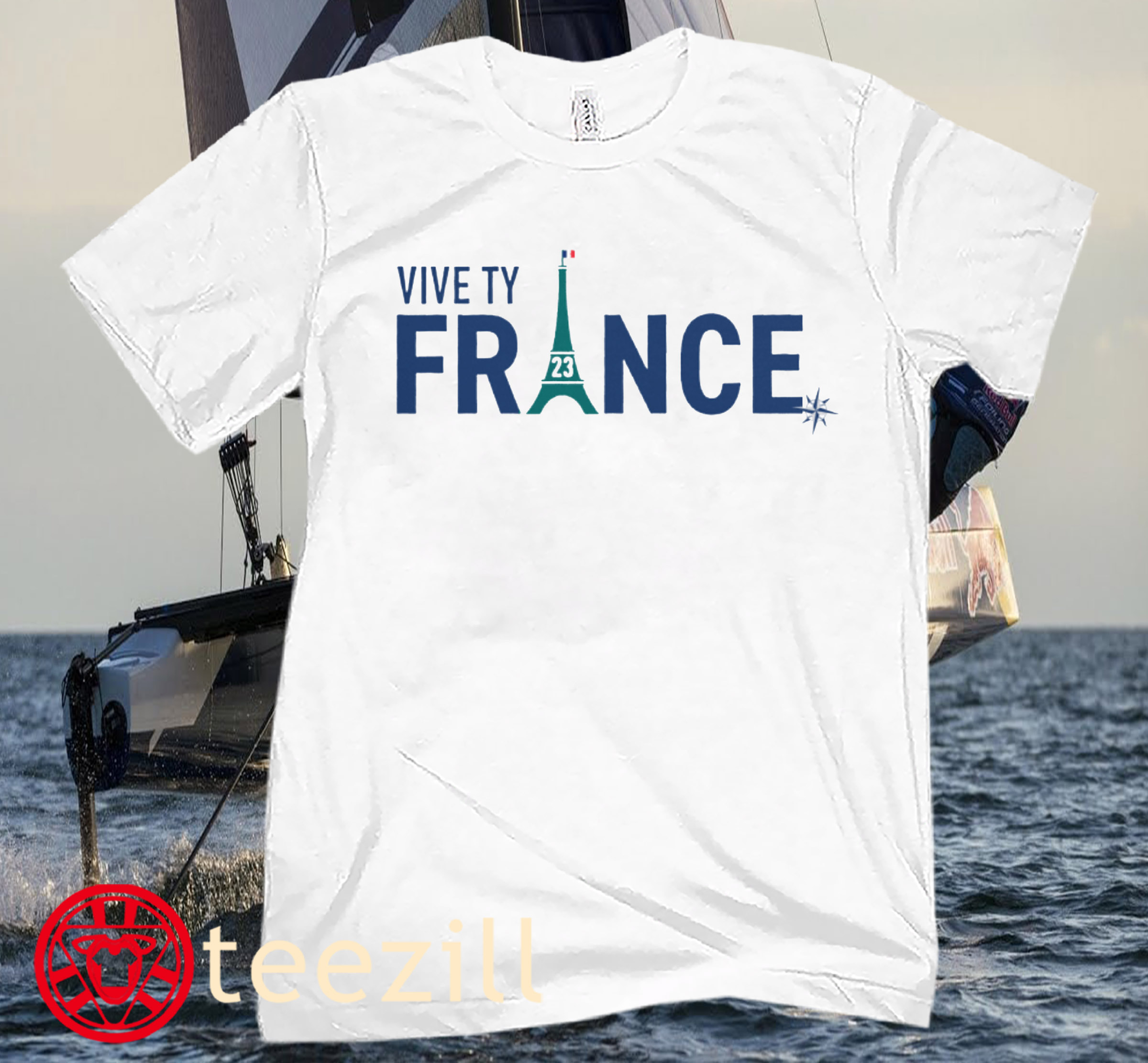South of France Night - Vive Ty France Shirts - teezill