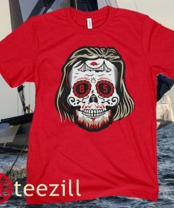 George Kittle Sugar Skull Halloween Tee Shirt San Francisco 49ers