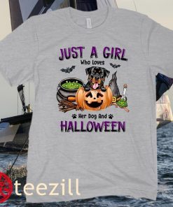 Just A Girl Who Loves Her Dogs And Halloween Classic T-Shirts