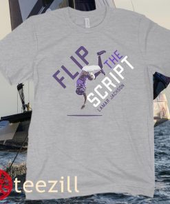Lamar Jackson Flip The Script Baltimore Ravens T-Shirts