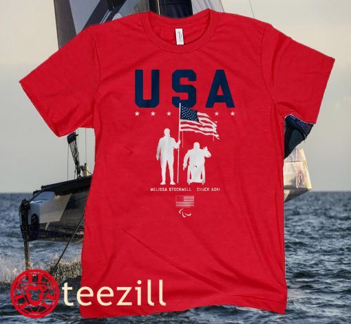 TEAM USA, MELISSA STOCKWELL AND CHUCK AOKI FLAG BEARERS T-SHIRT