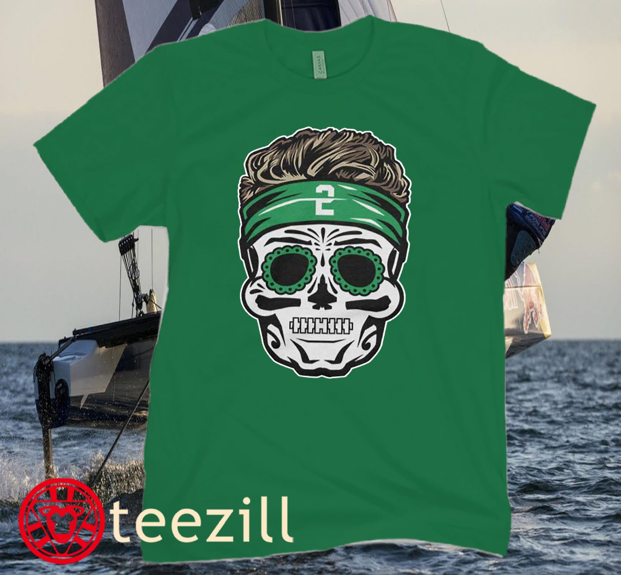 Zach Wilson Sugar Skull Halloween TShirt New York Jets teezill