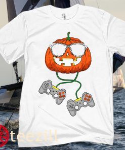 Halloween Jack O Lantern Gamer Boys Kids Men Funny Halloween Classic T-Shirt